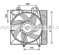 AVA QUALITY COOLING pe7550 -  Вентилятор, охлаждение двигателя